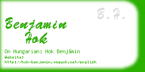 benjamin hok business card