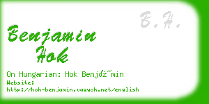 benjamin hok business card